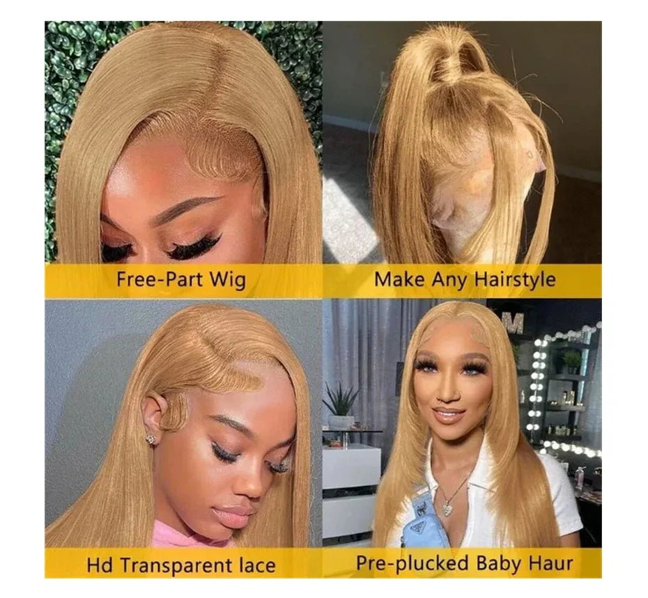 Honey Blonde Human Hair Wig