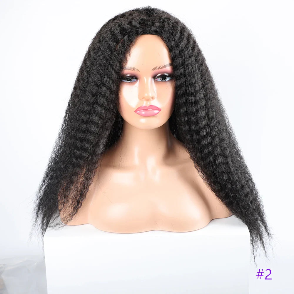 Long Puffy Kinky Curly Synthetic Wigs