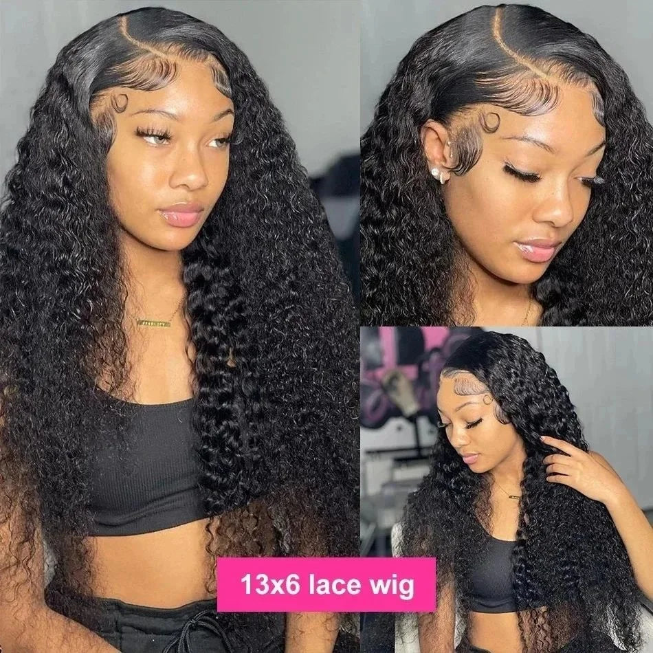 Deep Wave Lace Front Curly Hair Wigs