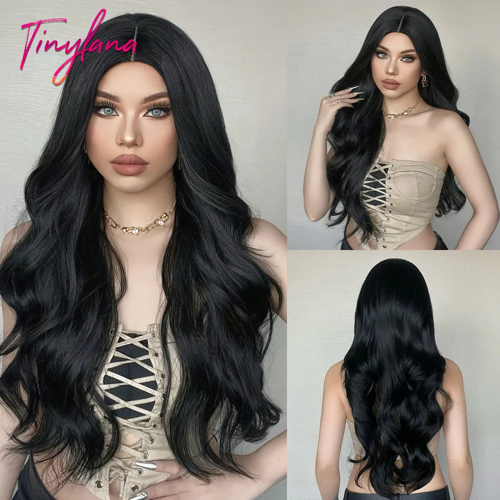 Super Long Curly Chocolate Brown Synthetic Hair Wigs