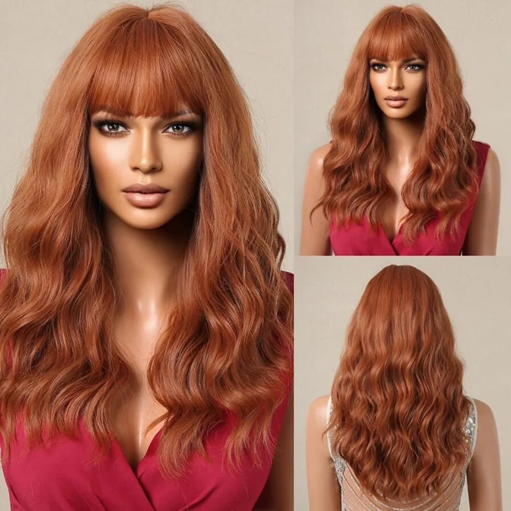 Brown Highlight Synthetic Wigs