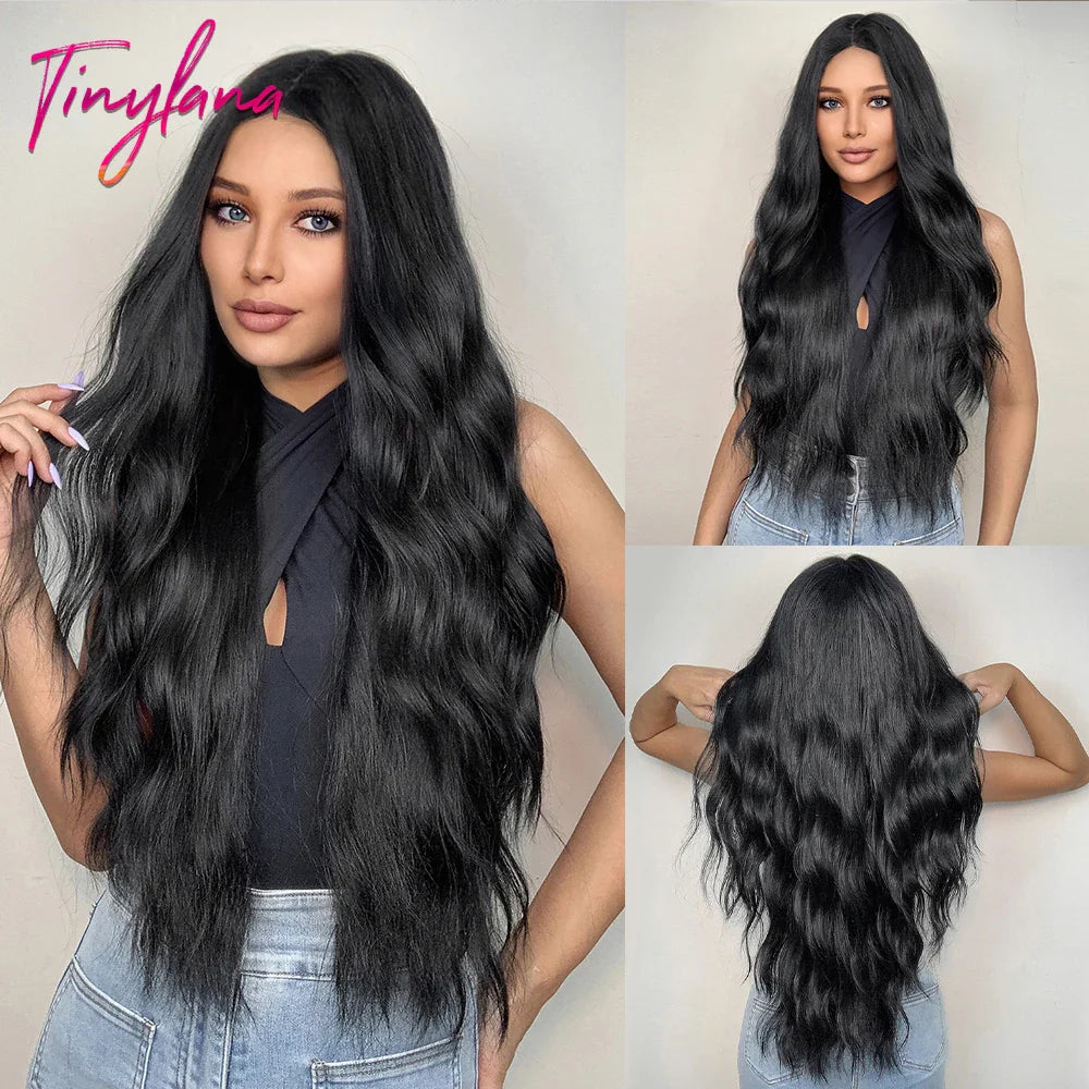 Super Long Curly Chocolate Brown Synthetic Hair Wigs