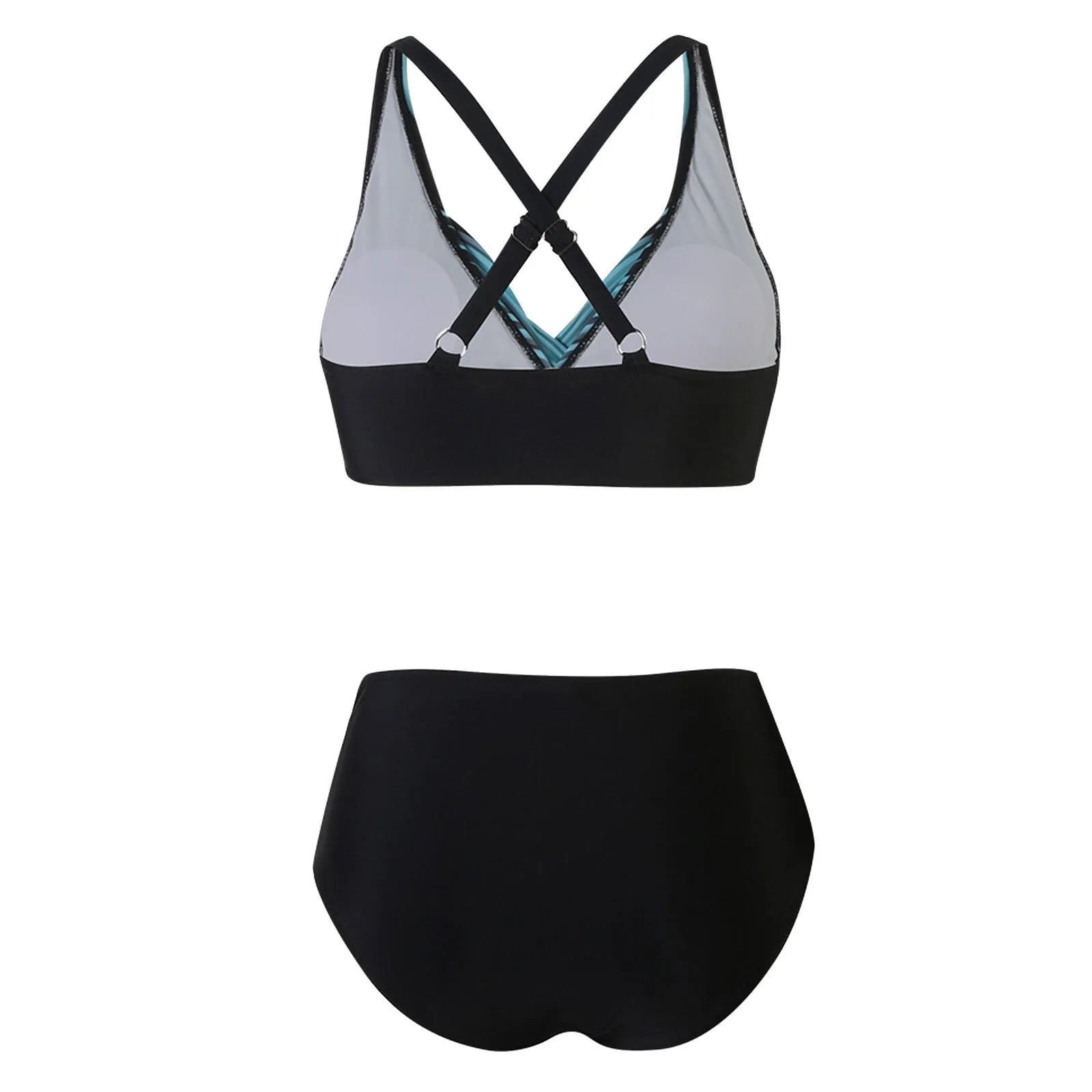 Side Lace-Ups Ruched Two Piece Bikini