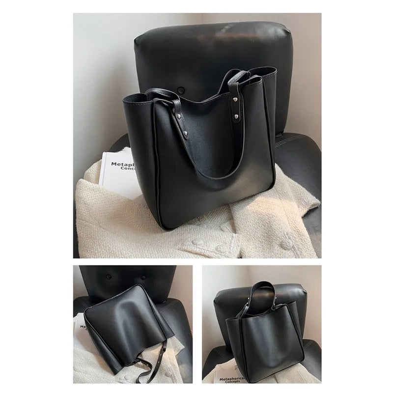 Simple Bucket Shoulder Bags