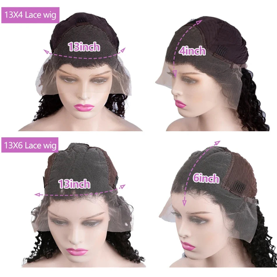 HD Transparent Lace Frontal Human Hair Wigs