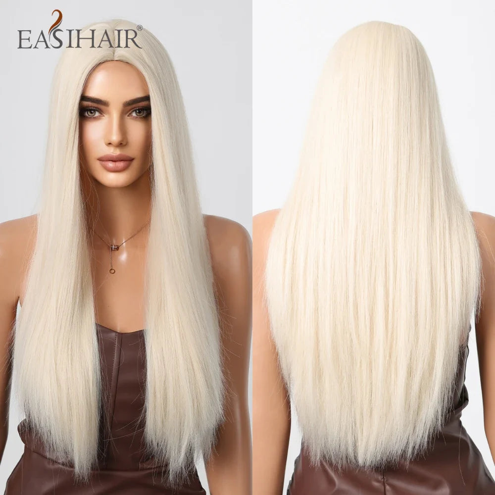 Sandy Blond Wavy Synthetic Wigs