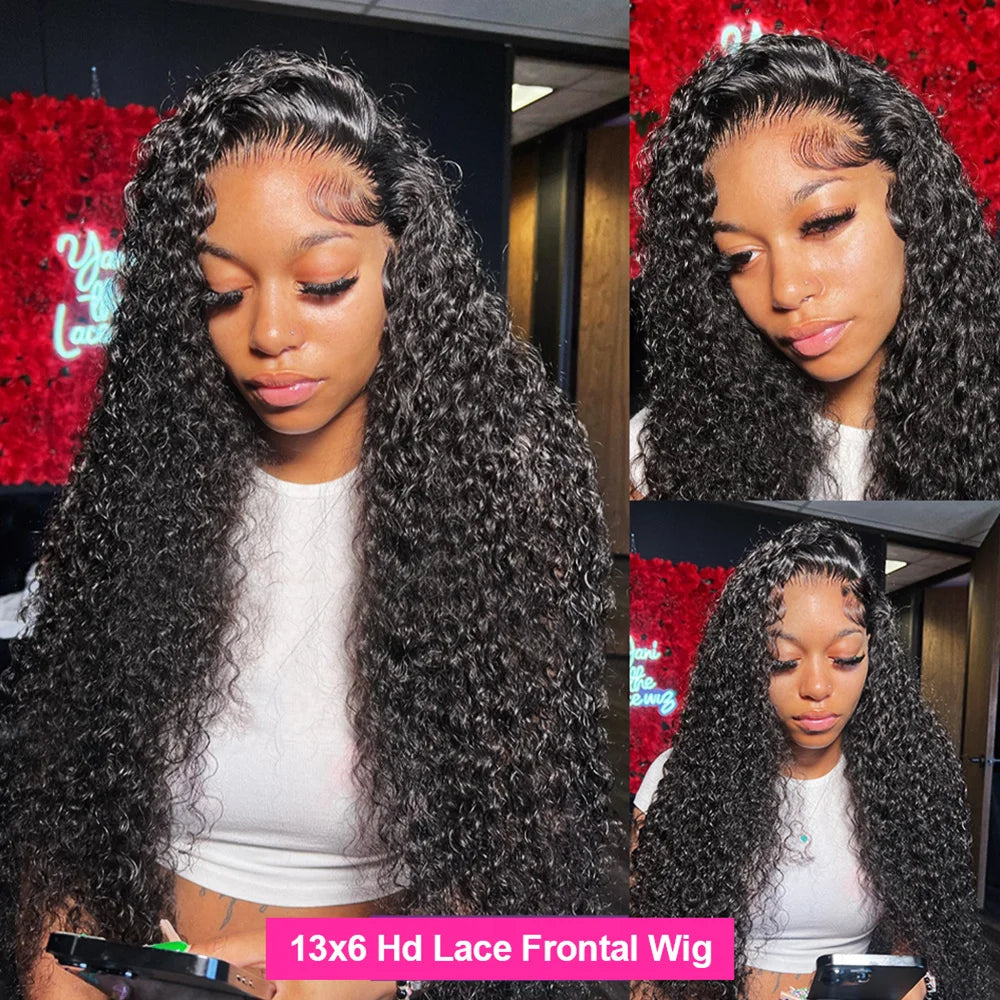 Brazilian Pre Plucked Deep Wave Water Wave Wigs