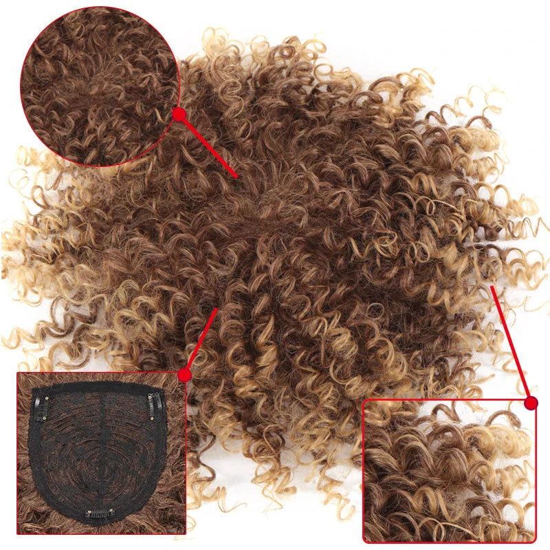 Synthetic Medium Short Afro Curly Hair