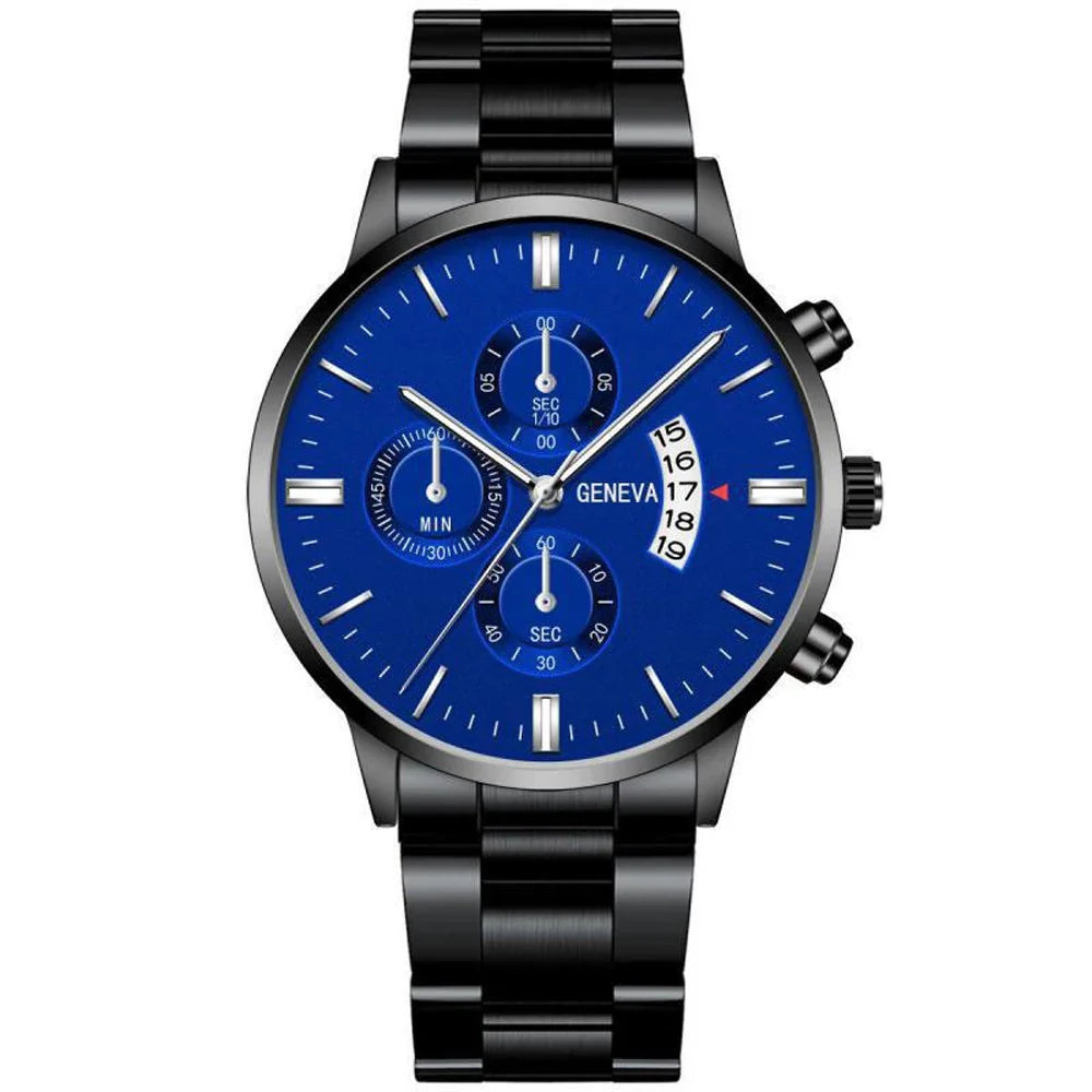 Leisure Black Stainless Steel Watch
