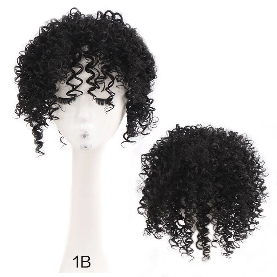 Synthetic Medium Short Afro Curly Hair