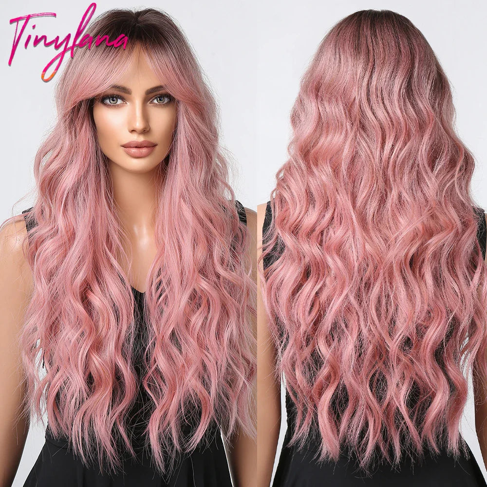 Super Long Curly Chocolate Brown Synthetic Hair Wigs