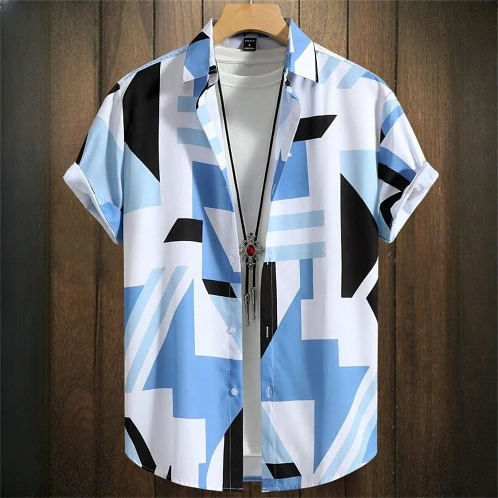 3d Patchwork Printing Hawaiian Shirts