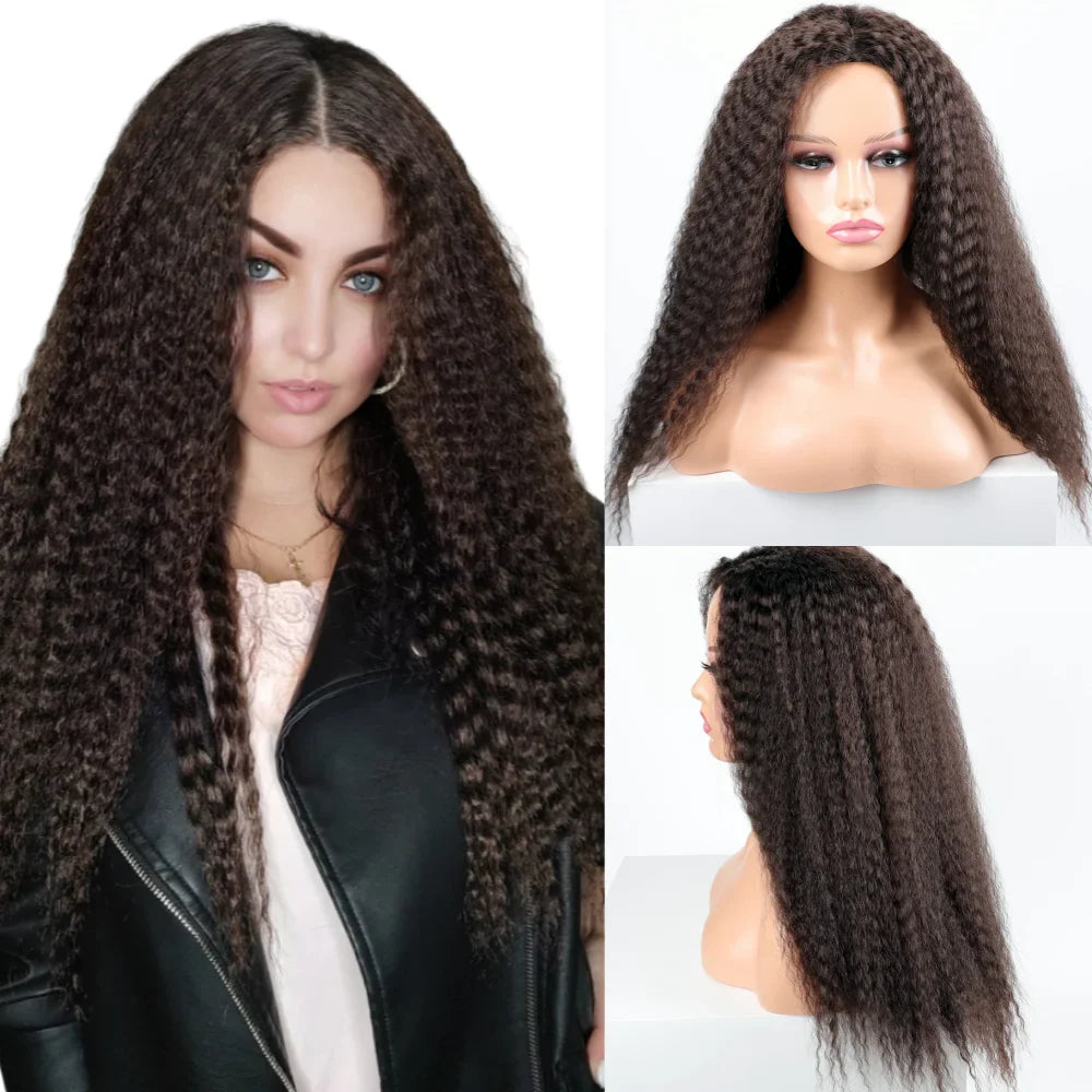 Long Puffy Kinky Curly Synthetic Wigs