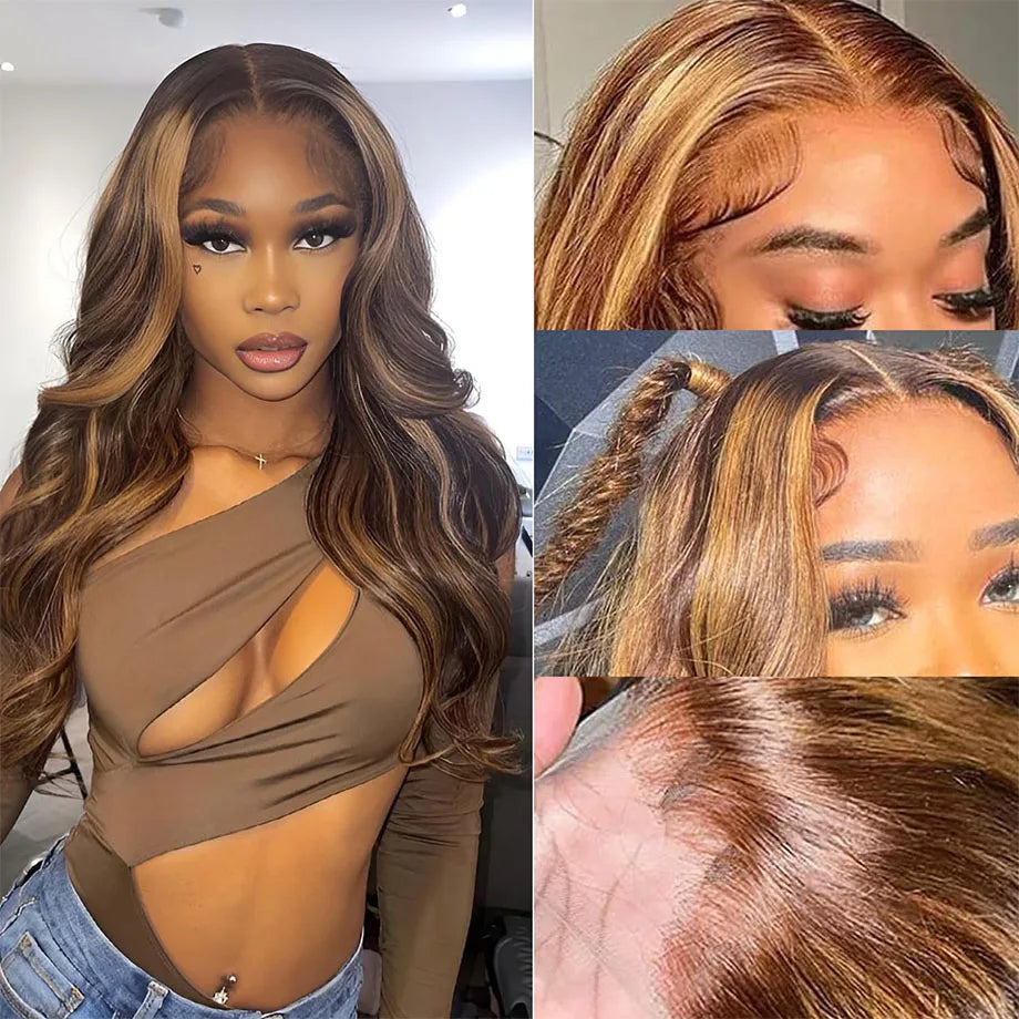 Lace Frontal Wig Brazilian Colored Human Hair Wigs