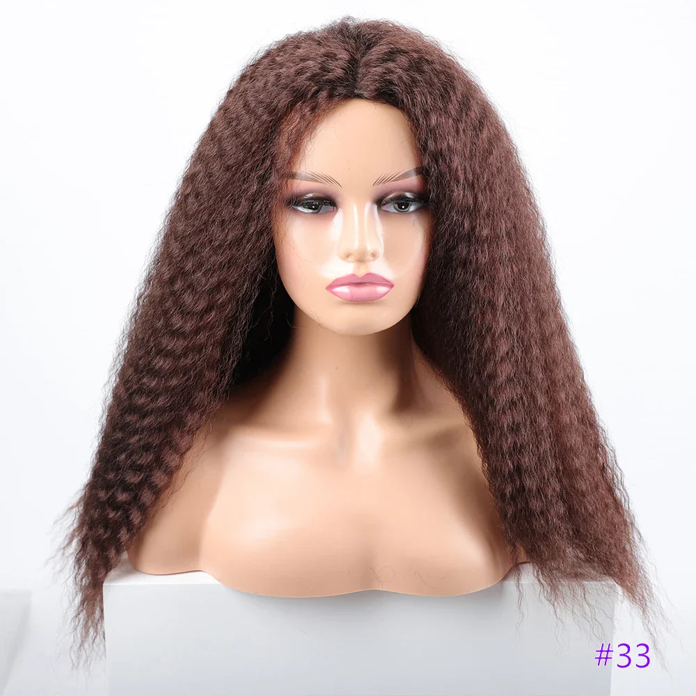 Long Puffy Kinky Curly Synthetic Wigs