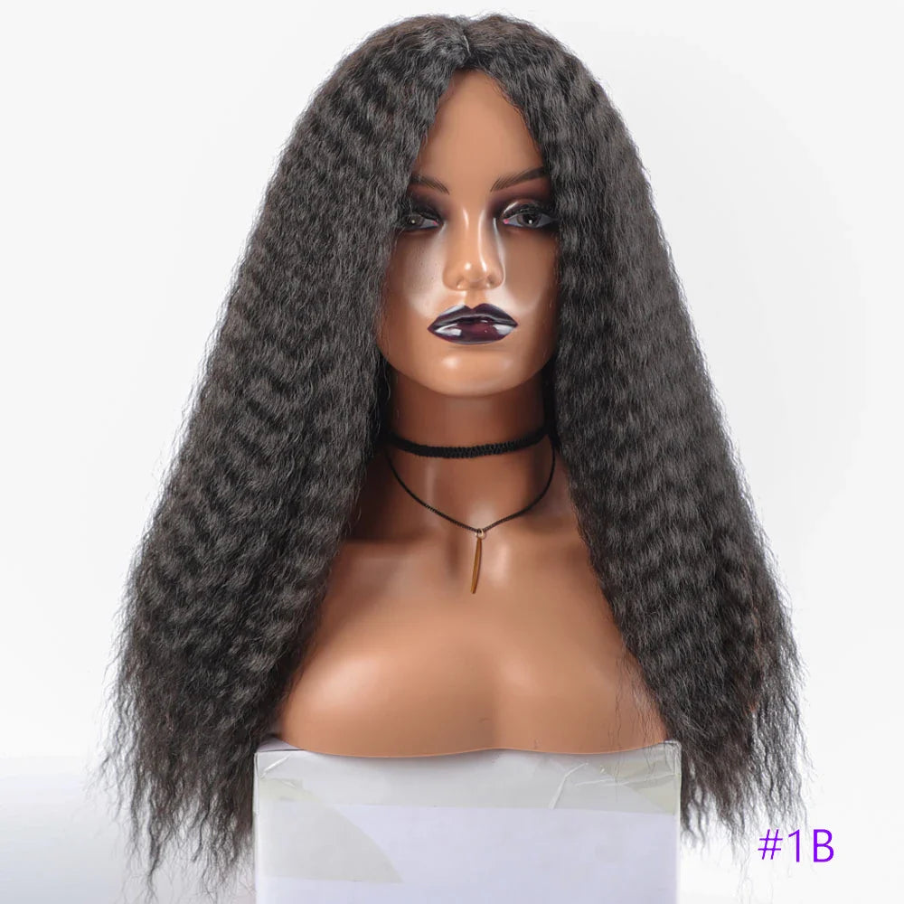 Long Puffy Kinky Curly Synthetic Wigs