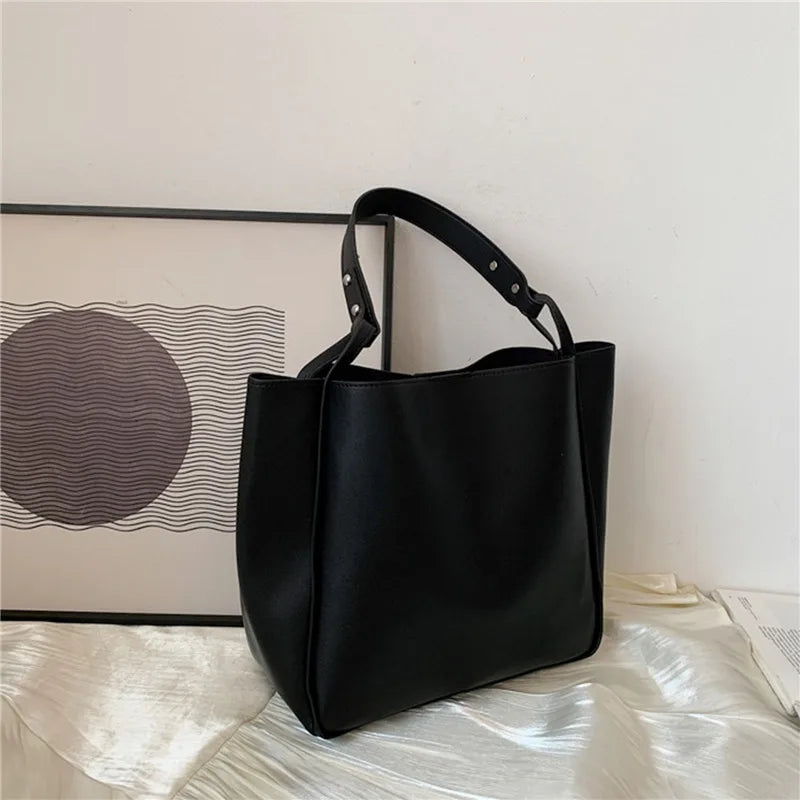 Simple Bucket Shoulder Bags