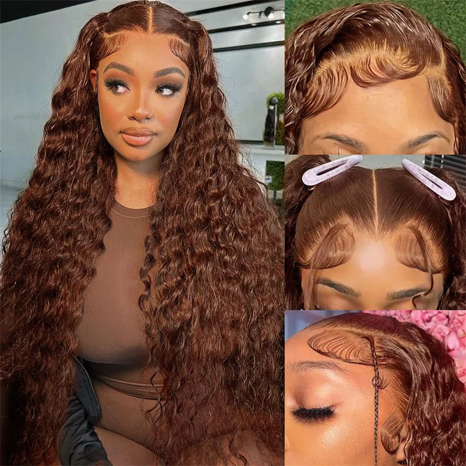 Chocolate Brown Curly Hair Wigs