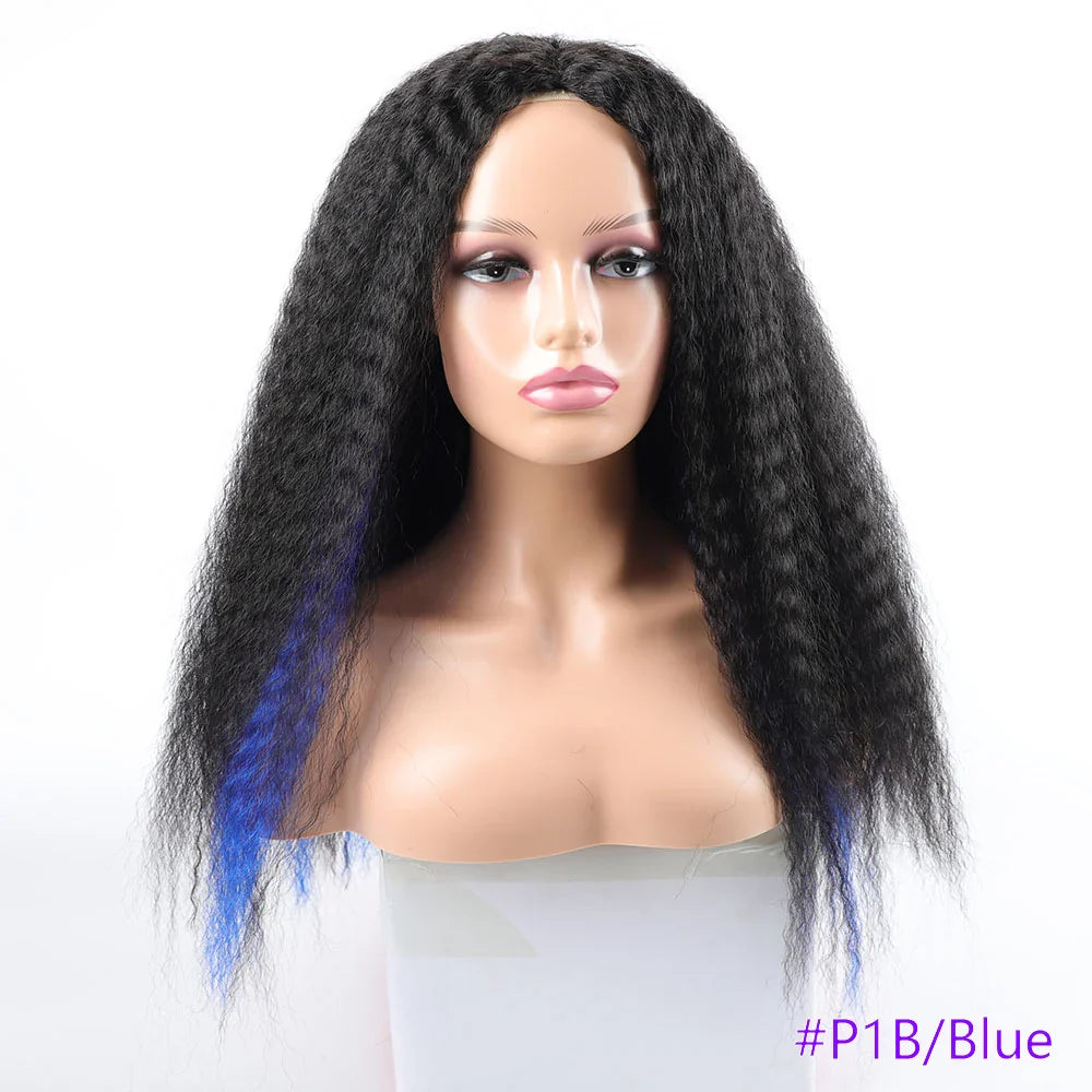 Long Puffy Kinky Curly Synthetic Wigs