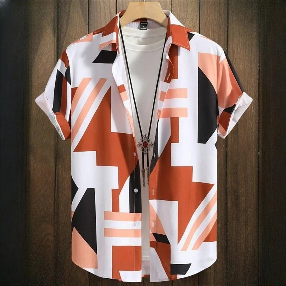 3d Patchwork Printing Hawaiian Shirts