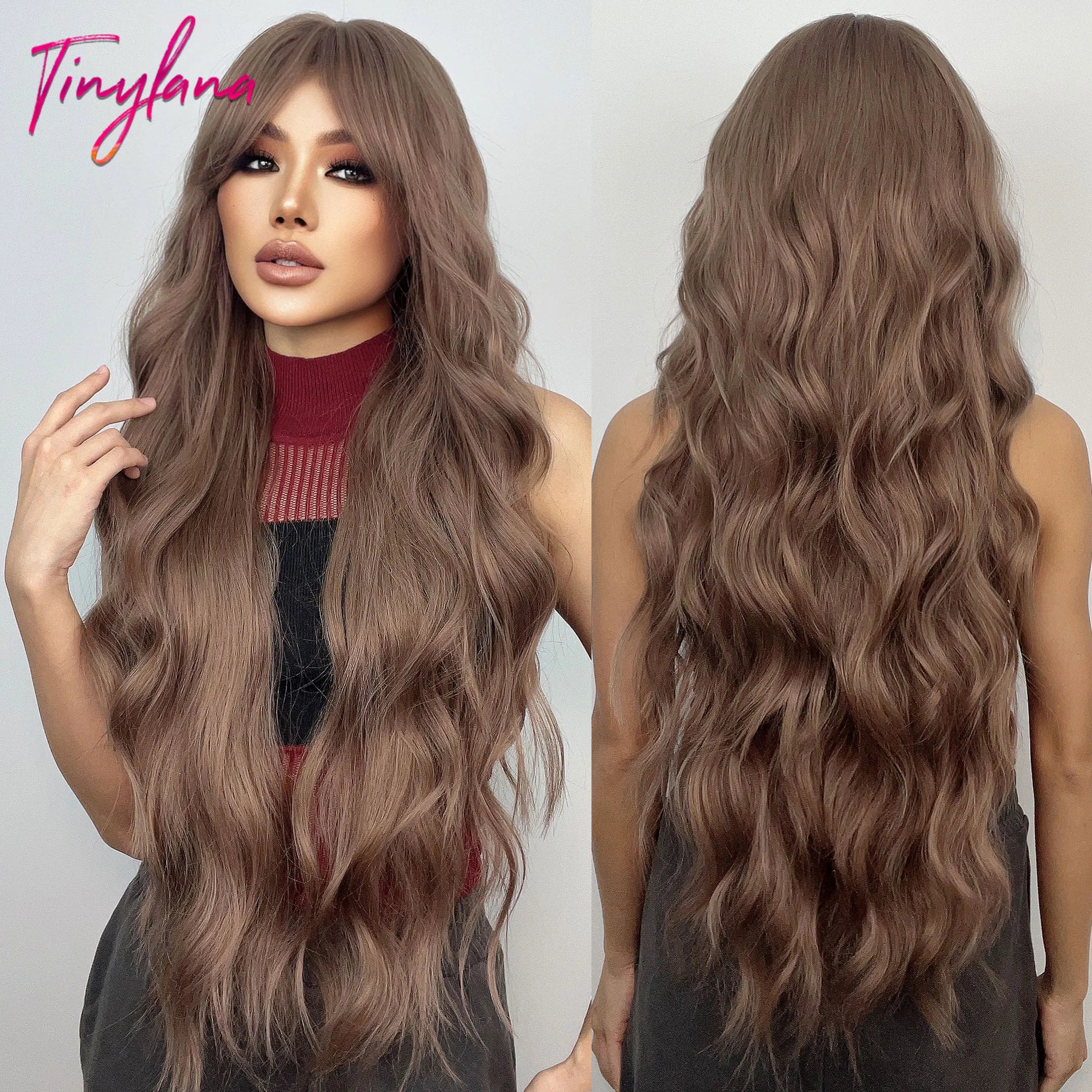 Super Long Curly Chocolate Brown Synthetic Hair Wigs