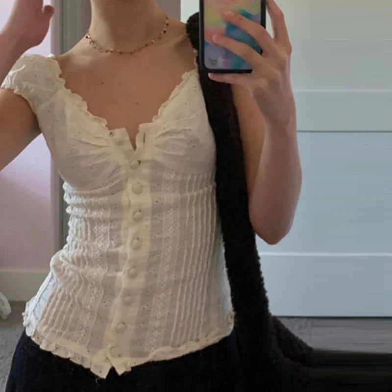 Vintage Floral T-shirt Fairy Pullovers Tee