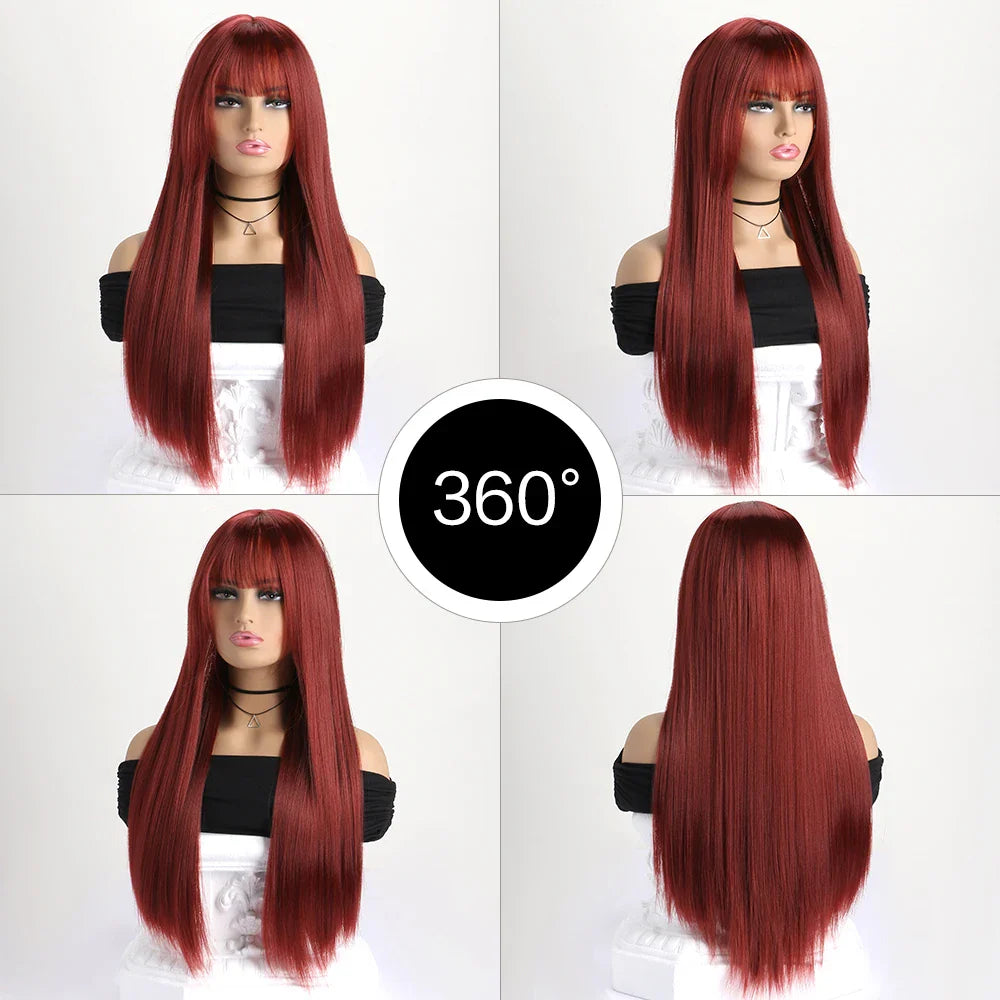 Long Straight Synthetic Wigs