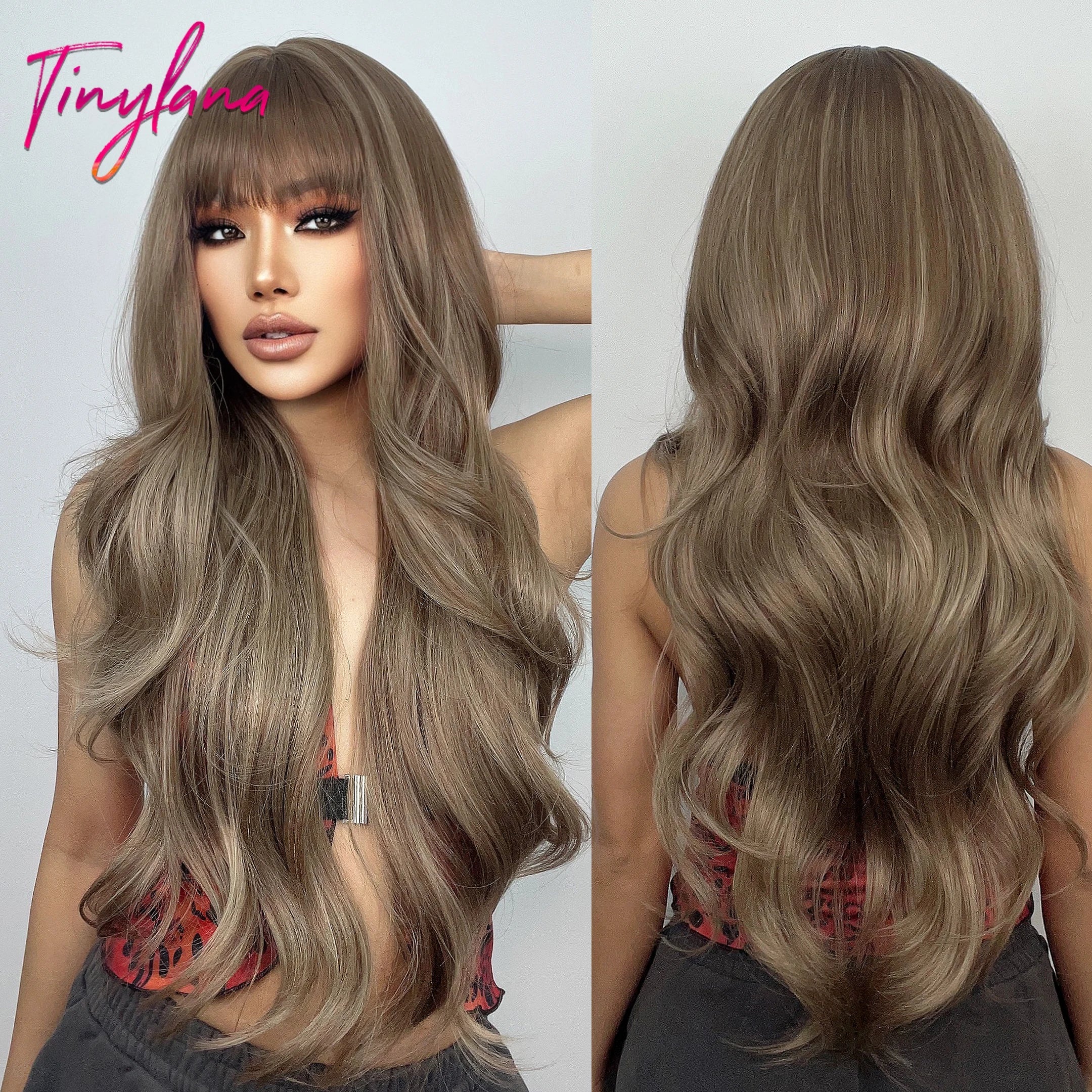 Super Long Curly Chocolate Brown Synthetic Hair Wigs