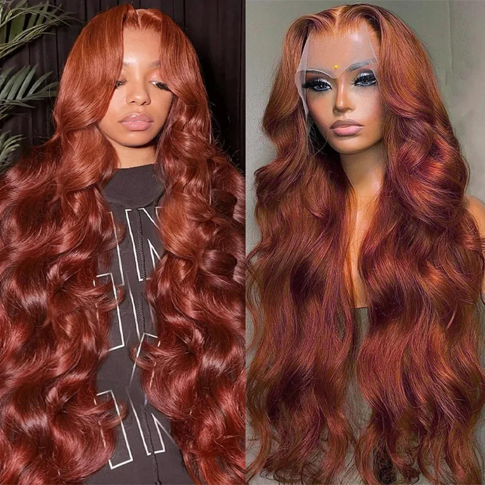 Reddish Brown 13x4 Lace Front Human Hair Wigs