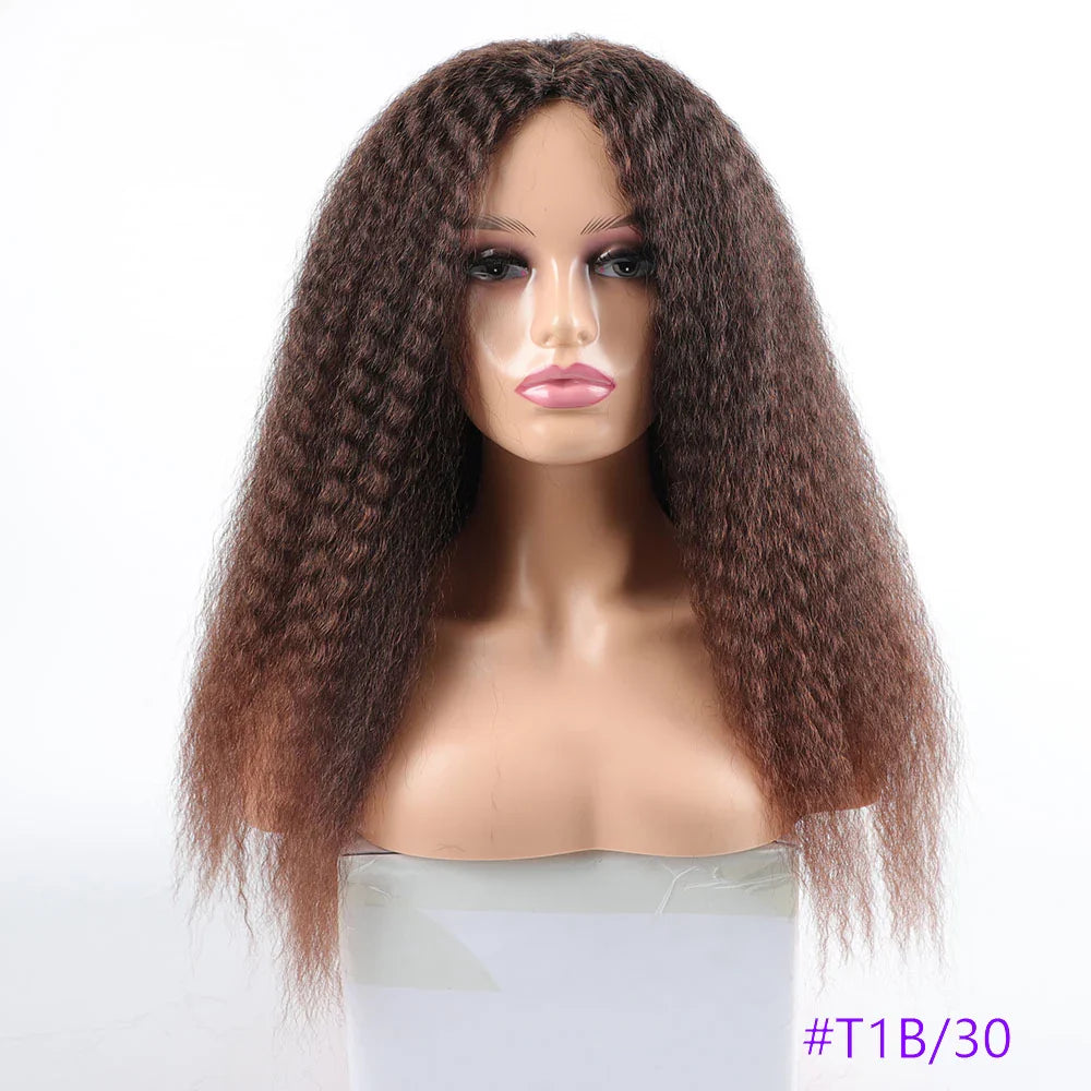 Long Puffy Kinky Curly Synthetic Wigs