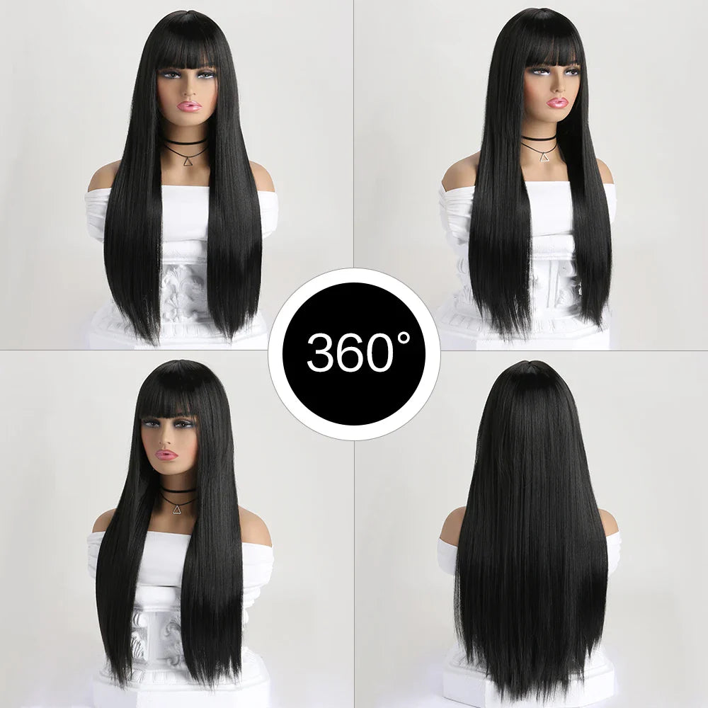 Long Straight Synthetic Wigs
