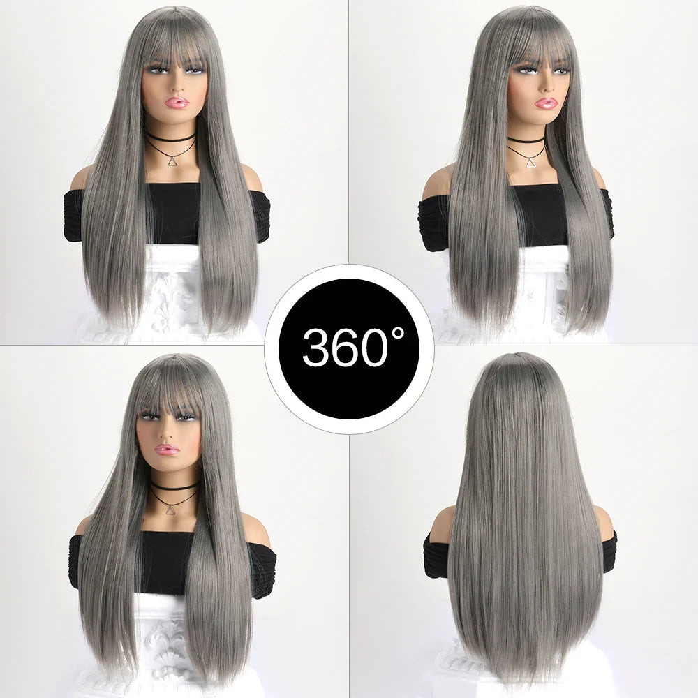 Long Straight Synthetic Wigs
