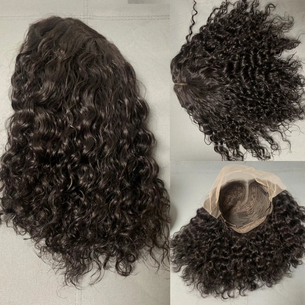 Black Curly Deep Water Curly Wigs