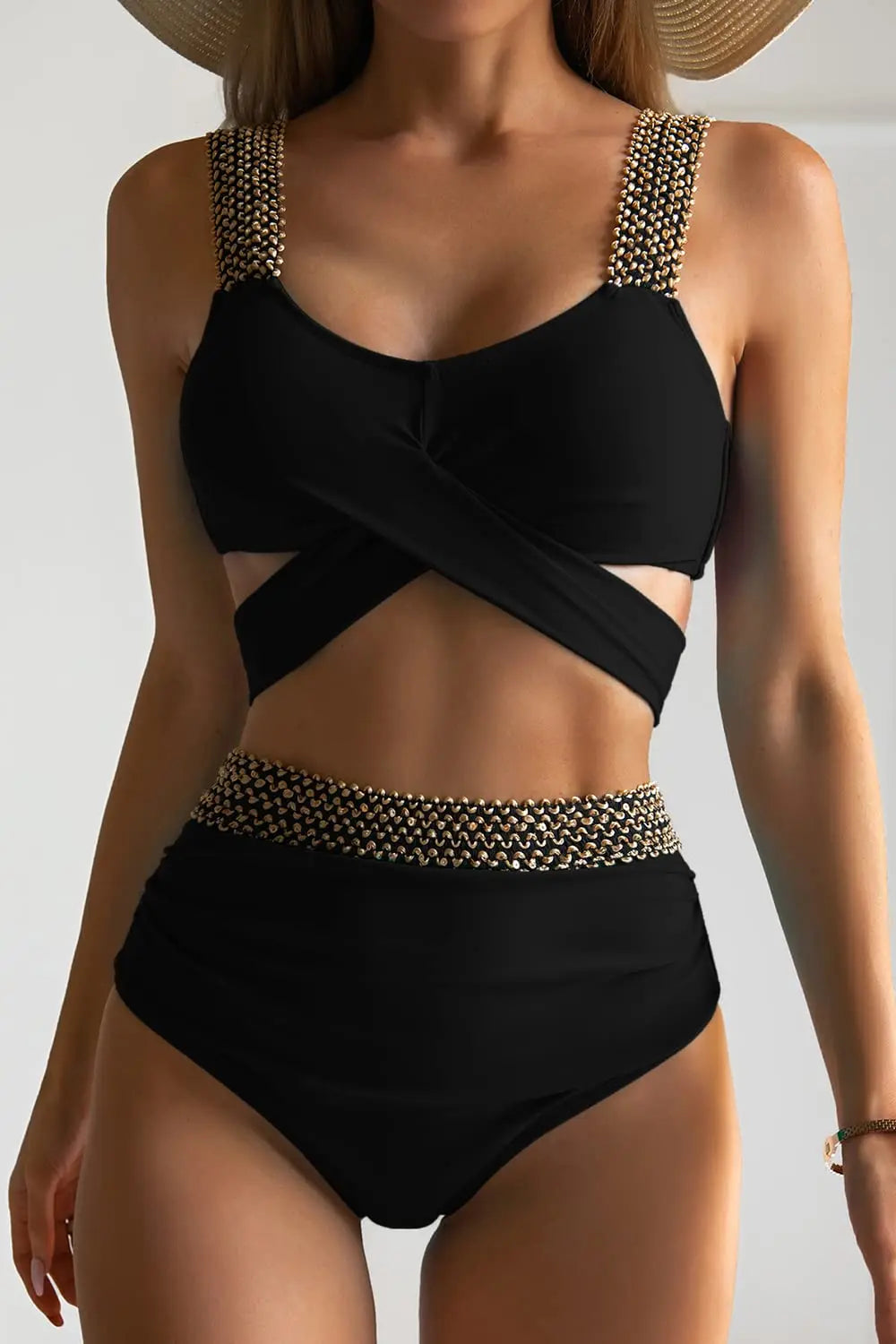 Cross High Waist Bikinis