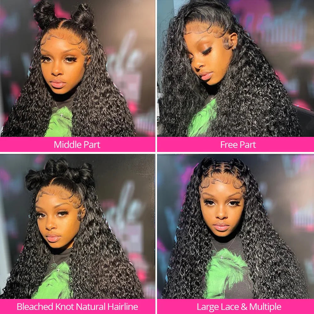 Brazilian Pre Plucked Deep Wave Water Wave Wigs