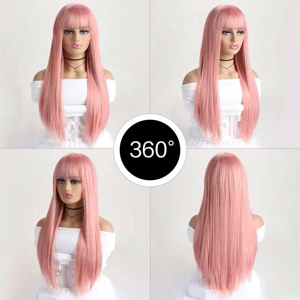 Long Straight Synthetic Wigs