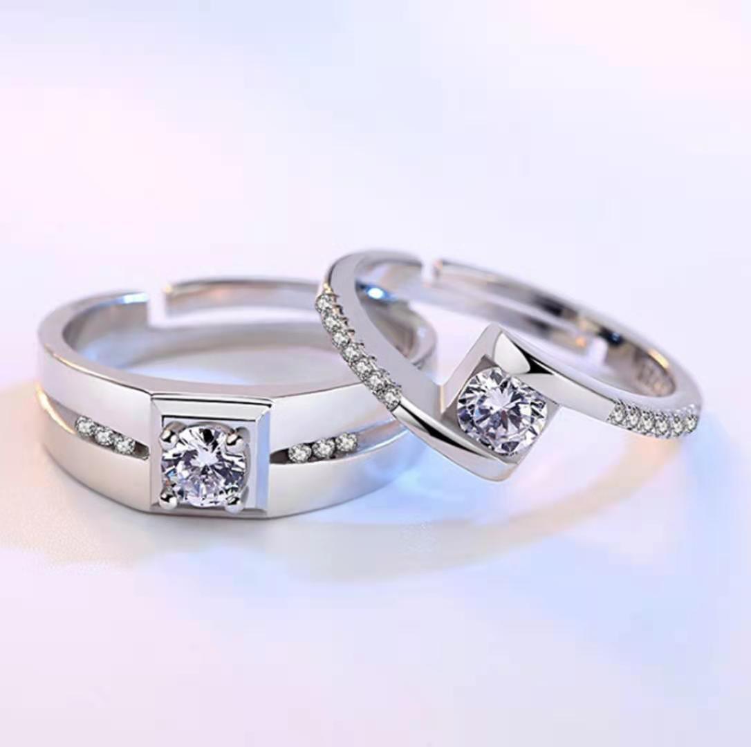 Tail Heart-shaped Couple Rings