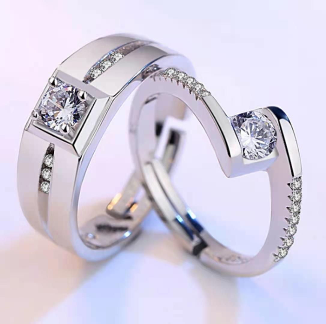 Tail Heart-shaped Couple Rings
