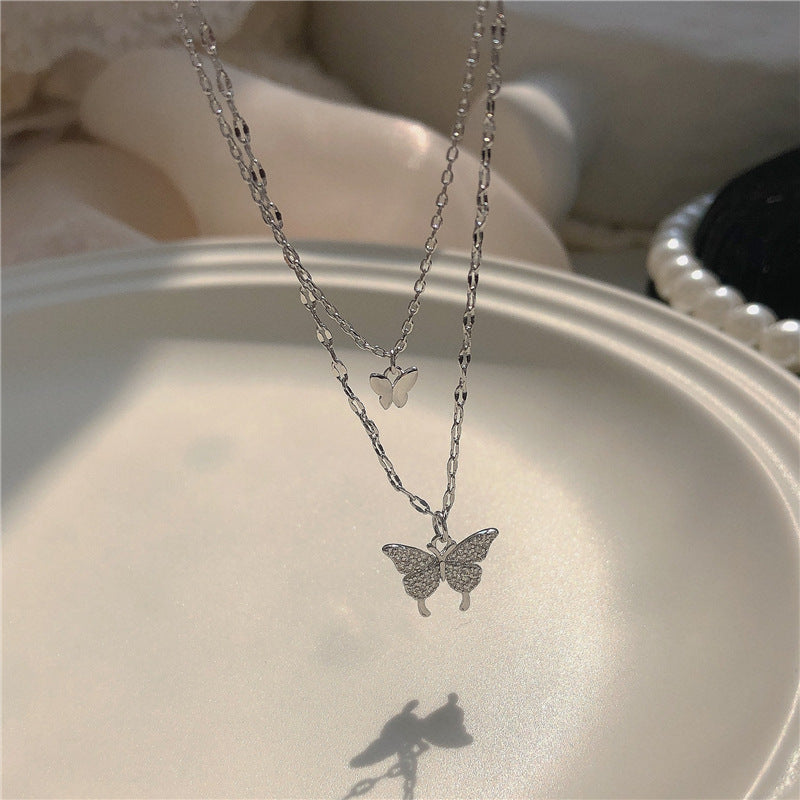 Double Butterfly Necklace