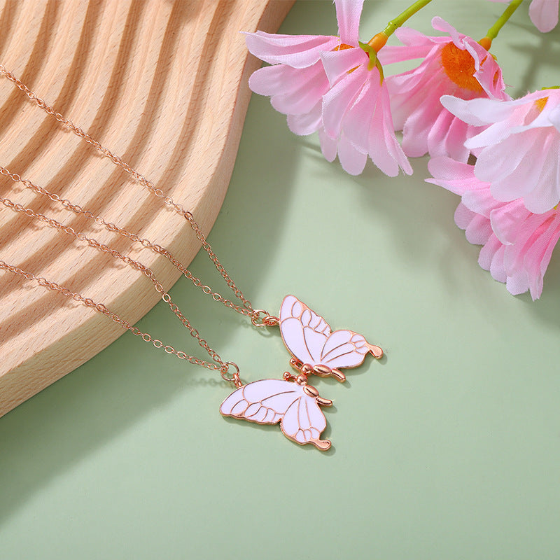Detachable Butterfly Couple Necklaces