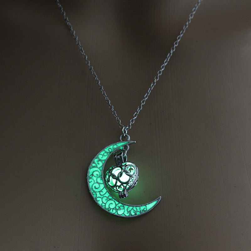 Glowing Silver Plated Chain Necklaces