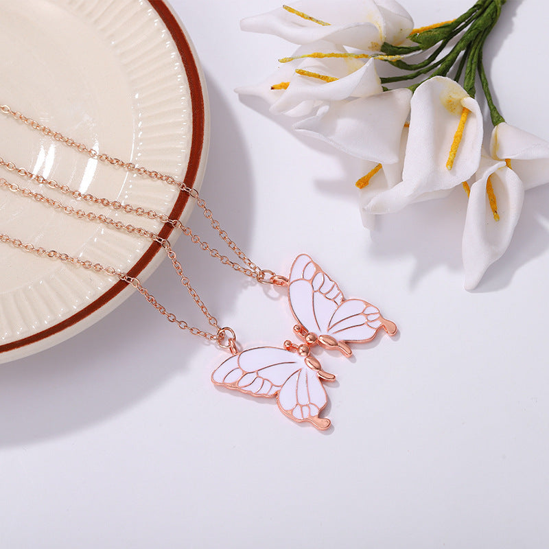 Detachable Butterfly Couple Necklaces