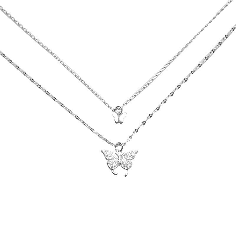 Double Butterfly Necklace