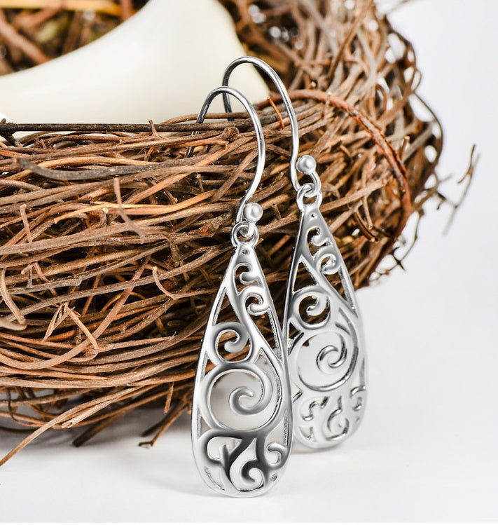 White Stud Earrings