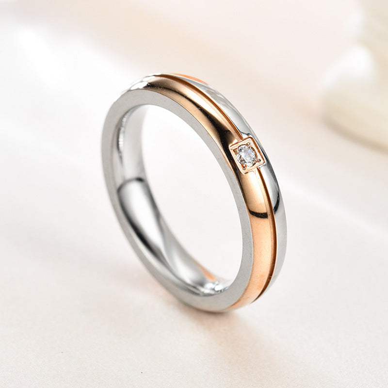Titanium Simplicity Cubic Zirconia Rings