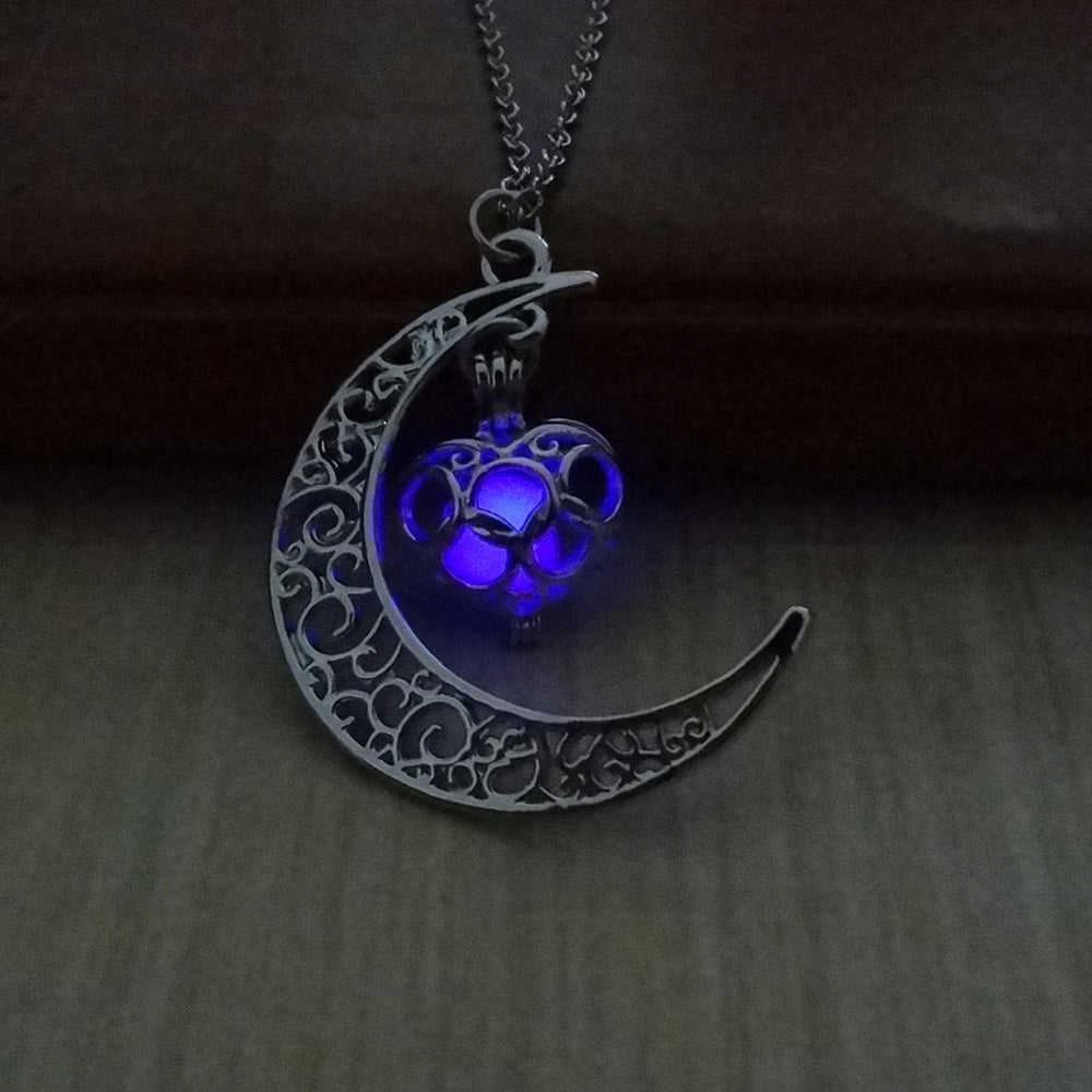 Glowing Silver Plated Chain Necklaces