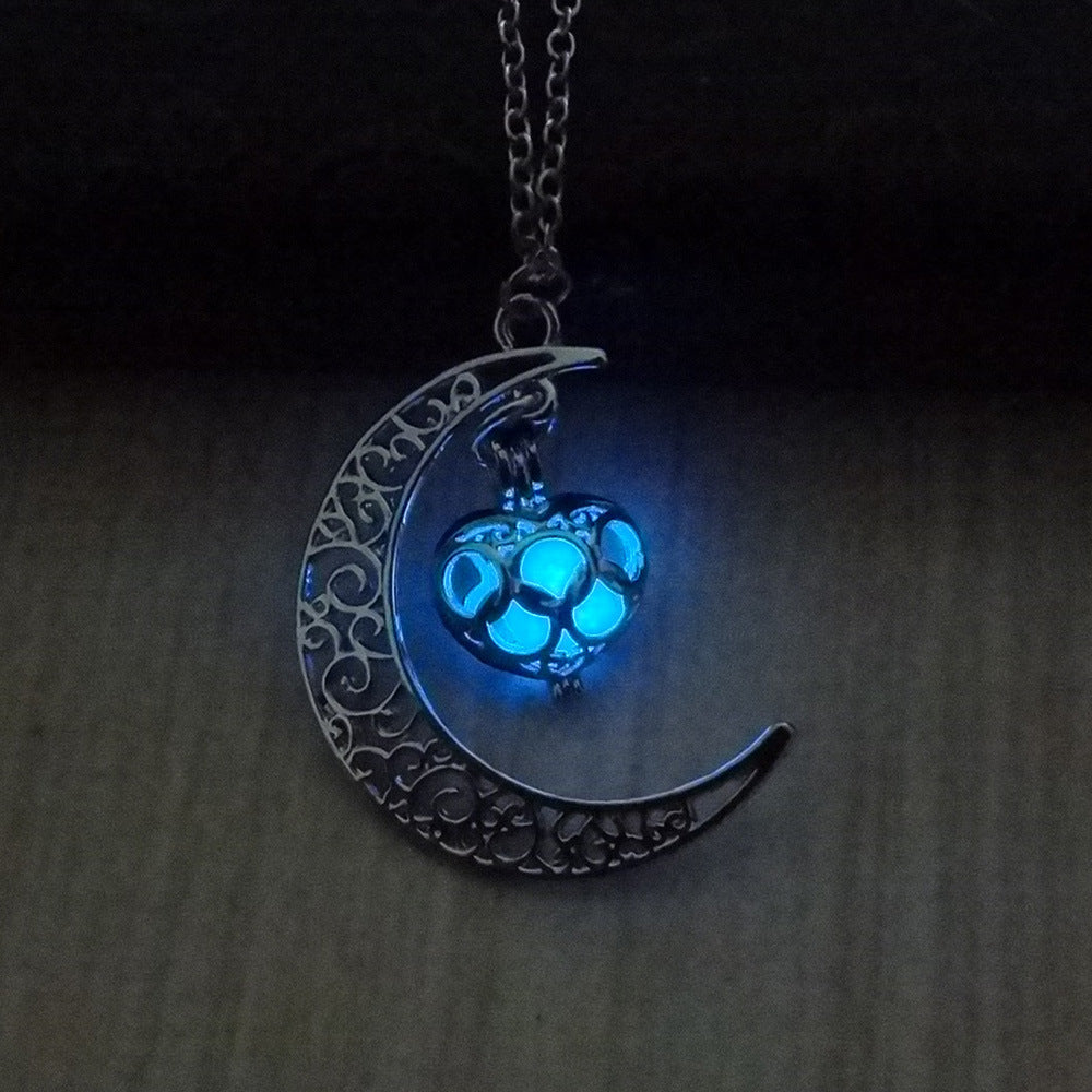 Glowing Silver Plated Chain Necklaces