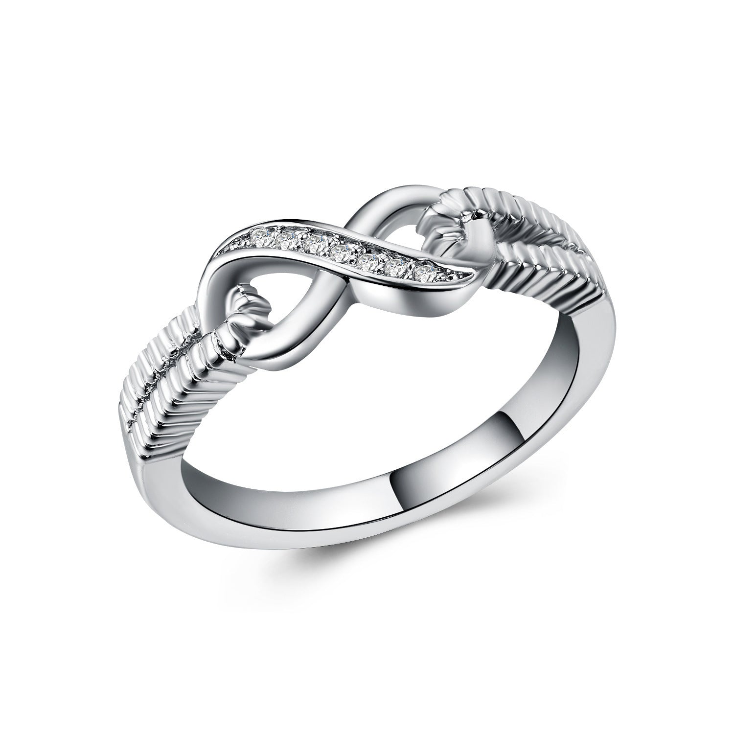 Copper Plated Gold and Zircon Wedding Rings