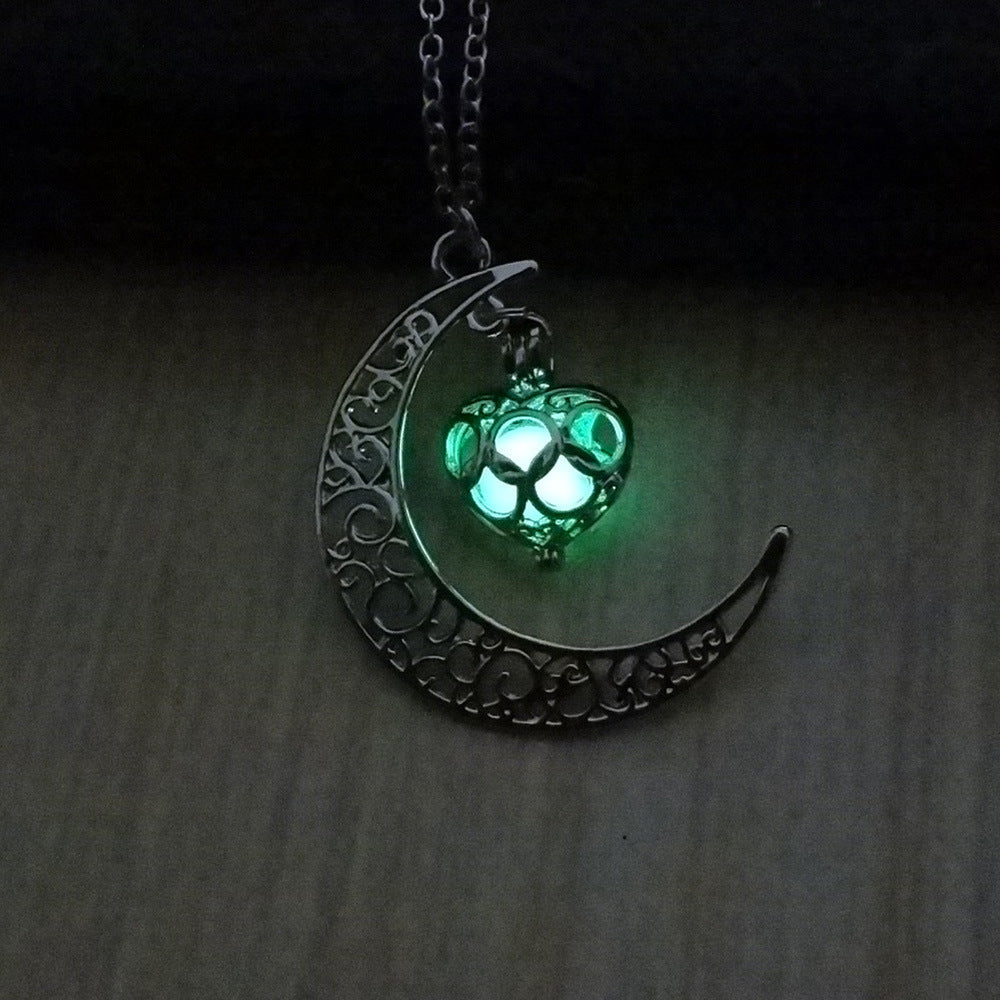 Glowing Silver Plated Chain Necklaces