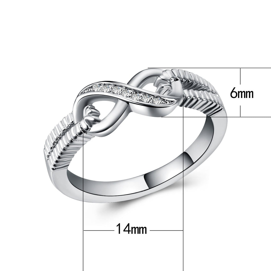 Copper Plated Gold and Zircon Wedding Rings